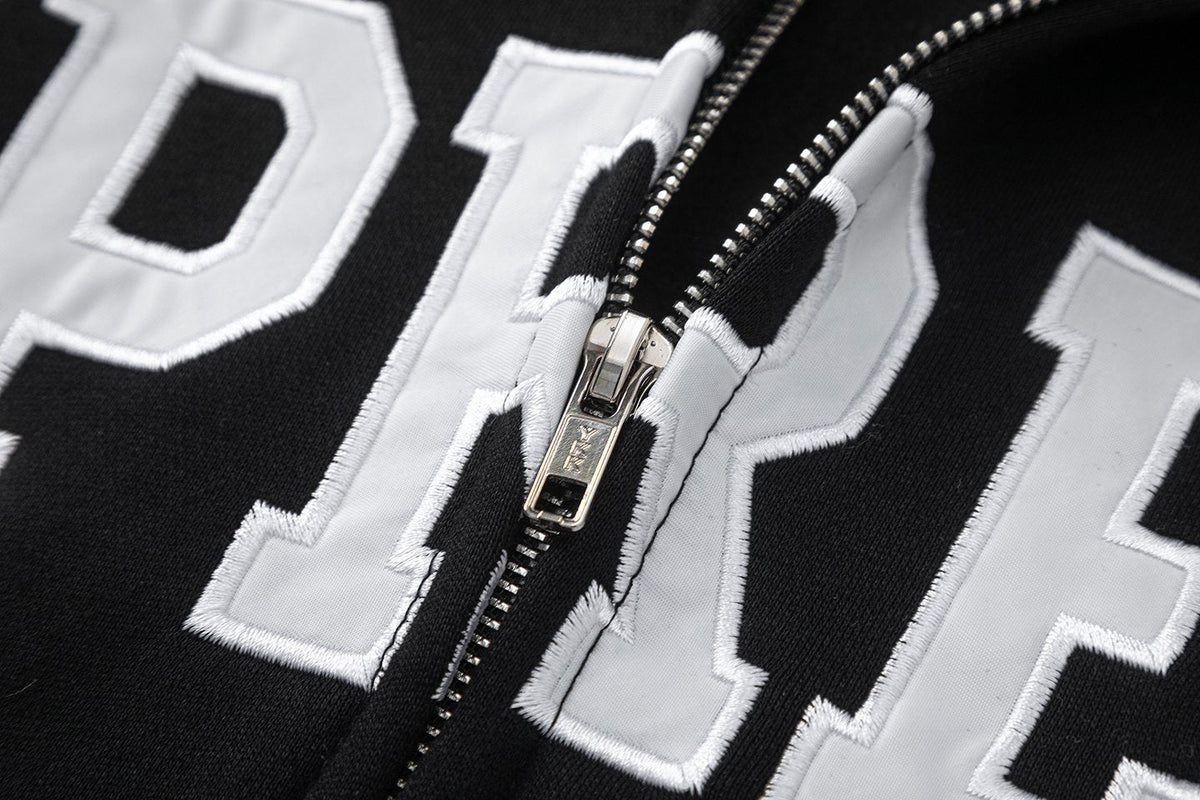 Supreme Front Appliqué Zip Hoodie — detail