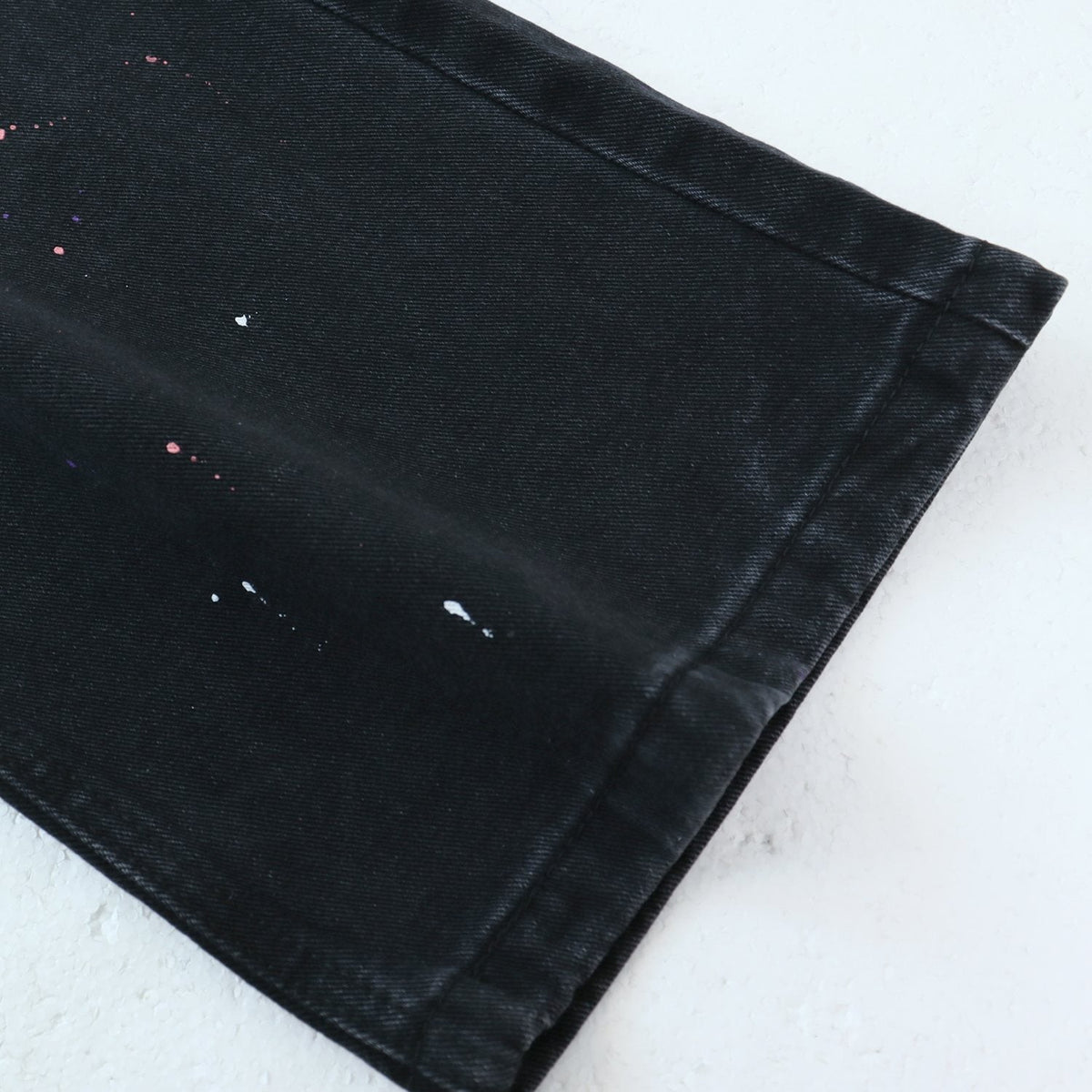 Valley Dreams Lives Forever Paint-Splatter Jeans — detail